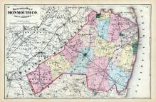 Monmouth County Topographical Map, Monmouth County 1873
